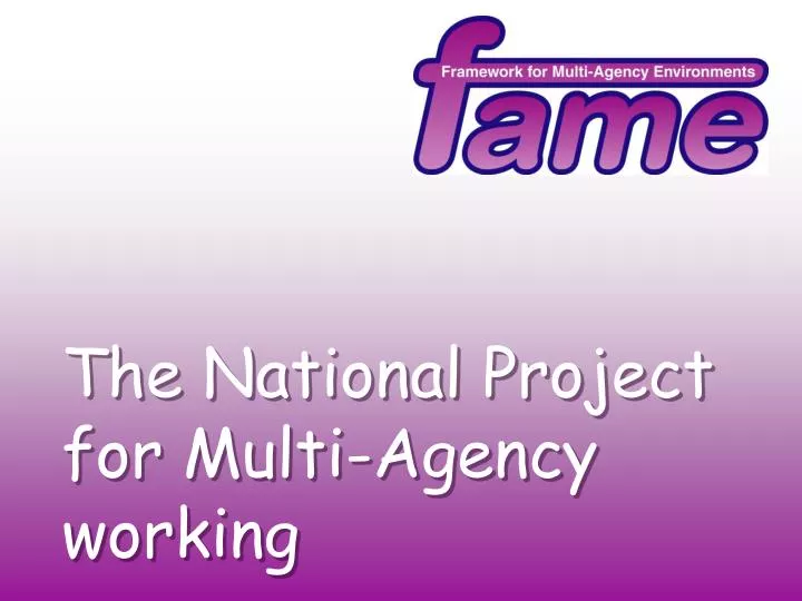 the national project for multi agency working
