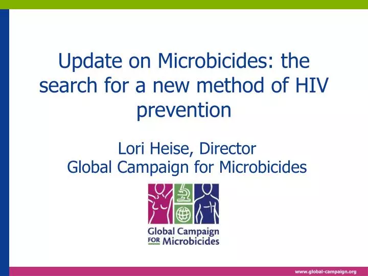 update on microbicides the search for a new method of hiv prevention