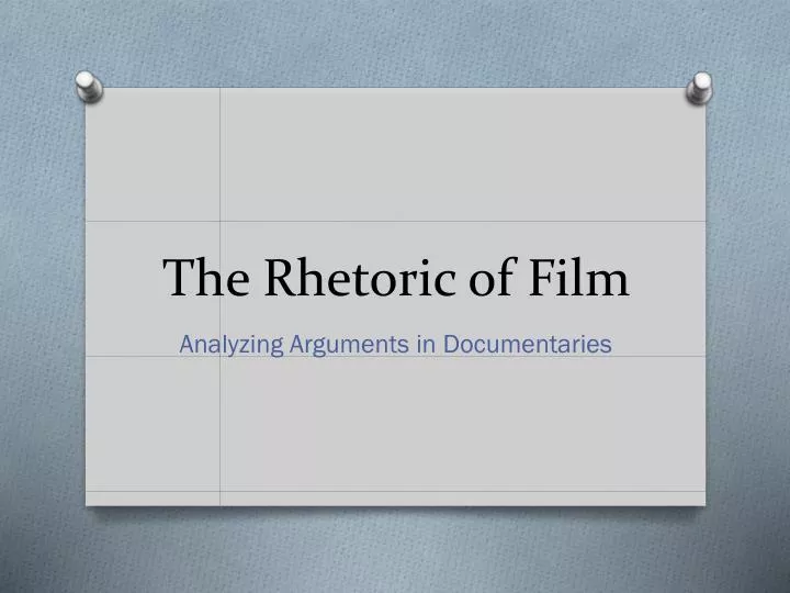 the rhetoric of film