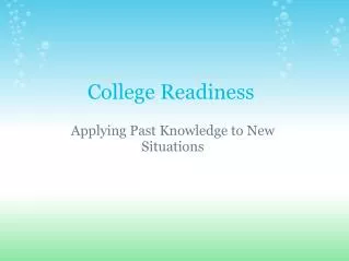 college readiness