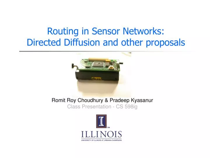 routing in sensor networks directed diffusion and other proposals