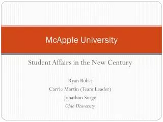 McApple University