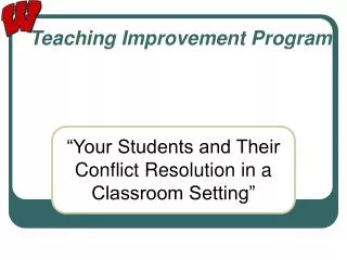 Teaching Improvement Program