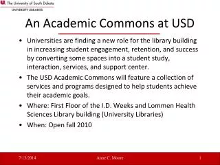 An Academic Commons at USD
