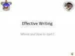 Effective Writing - slide 1