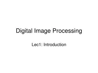 digital image processing
