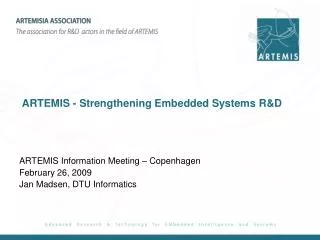 ARTEMIS - Strengthening Embedded Systems R&amp;D