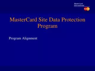 MasterCard Site Data Protection Program
