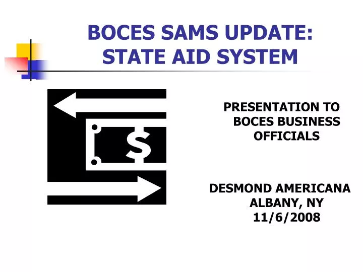 boces sams update state aid system