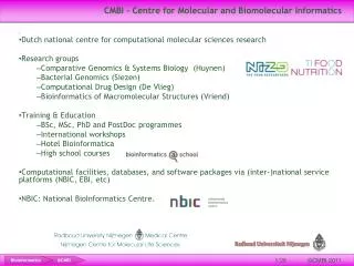 CMBI - Centre for Molecular and Biomolecular Informatics