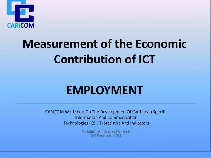 measurement of the economic contribution of ict employment