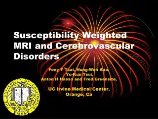 Susceptibility Weighted MRI and Cerebrovascular Disorders