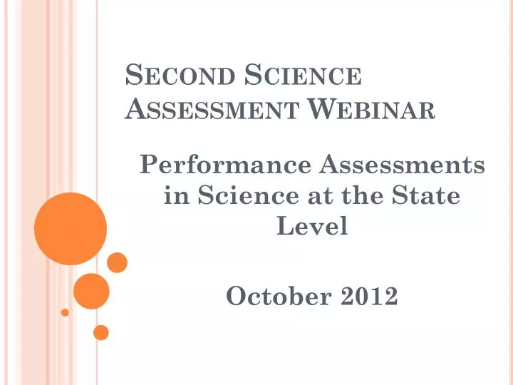 second science assessment webinar