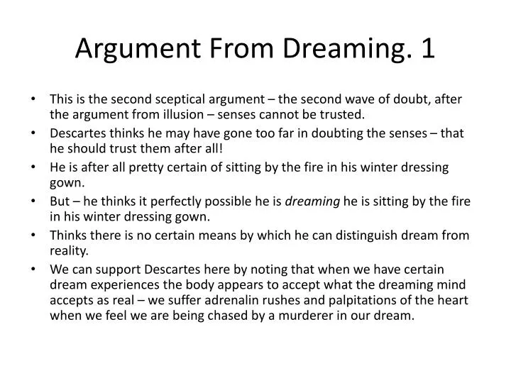 argument from dreaming 1