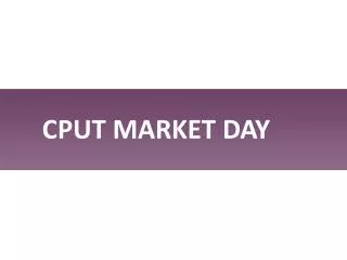 CPUT MARKET DAY