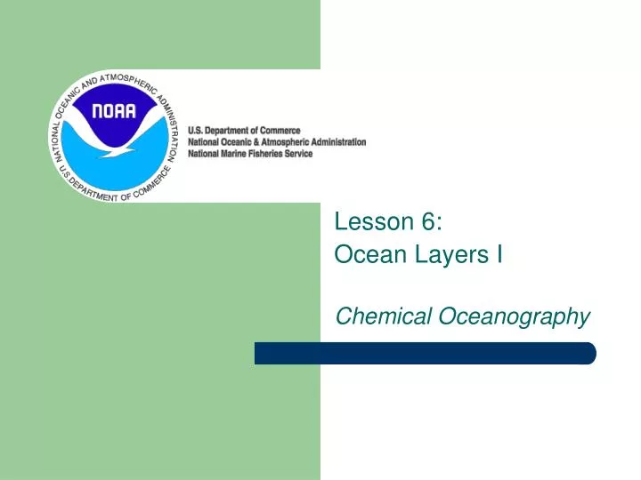 lesson 6 ocean layers i chemical oceanography