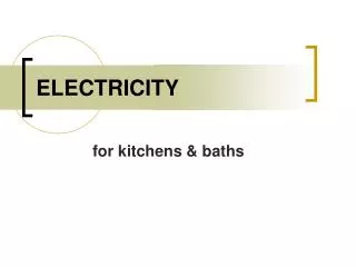 ELECTRICITY