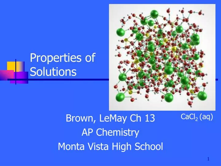 properties of solutions