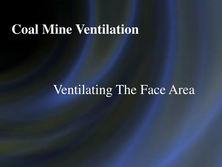 coal mine ventilation