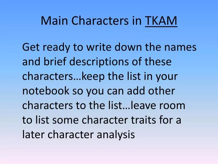 main characters in tkam