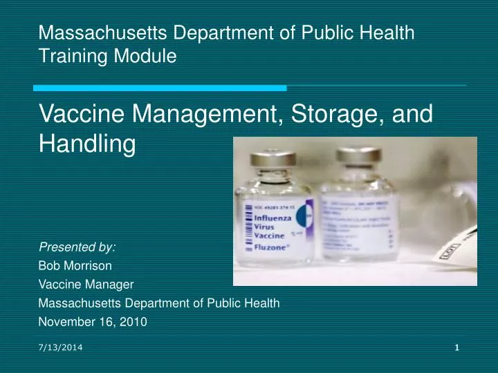 massachusetts department of public health training module