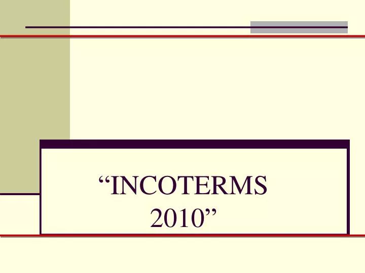 incoterms 2010