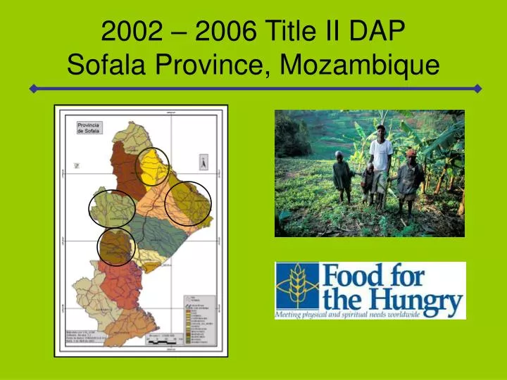2002 2006 title ii dap sofala province mozambique