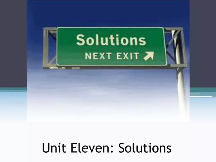 unit eleven solutions