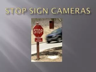Stop Sign Cameras