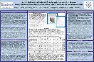 Acceptability of a Web-based Psychosocial Intervention Among American Indian/Alaska Native Substance Users: Implications