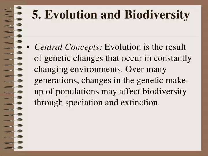 5 evolution and biodiversity