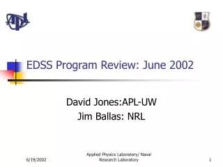 EDSS Program Review: June 2002