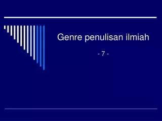 genre penulisan ilmiah 7