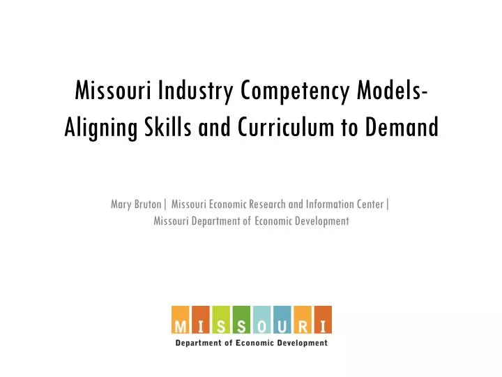 missouri industry competency models aligning skills and curriculum to demand