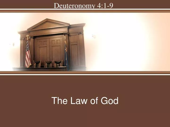 deuteronomy 4 1 9