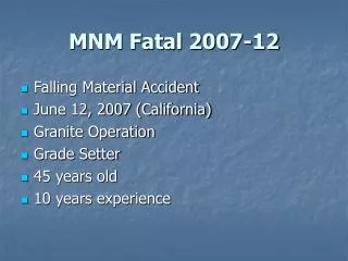 MNM Fatal 2007-12