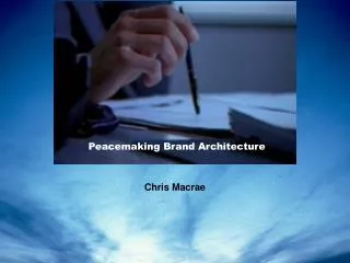Peacemaking Brand Architecture