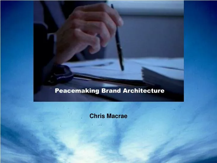 peacemaking brand architecture