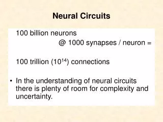 Neural Circuits