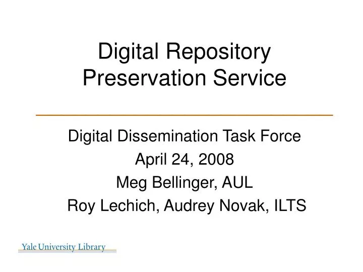 digital repository preservation service