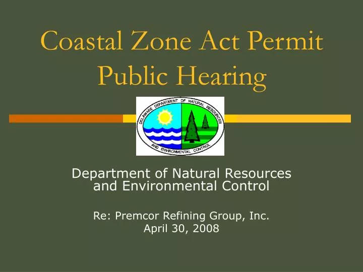 coastal zone act permit public hearing