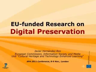 EU-funded Research on Digital Preservation