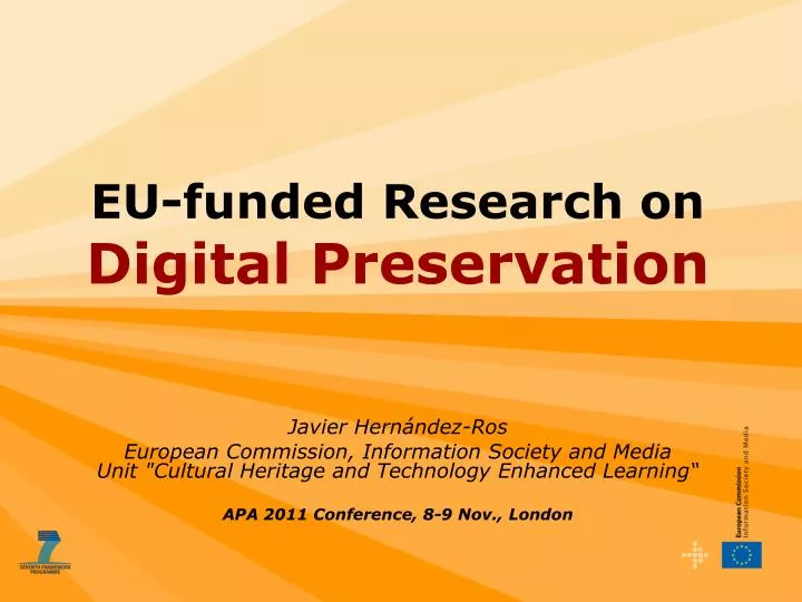 eu funded research on digital preservation