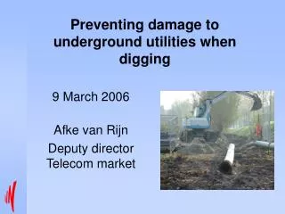 Preventing damage to underground utilities when digging