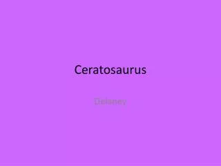 Ceratosaurus