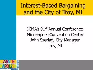 Interest-Based Bargaining and the City of Troy, MI
