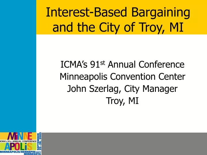 interest based bargaining and the city of troy mi