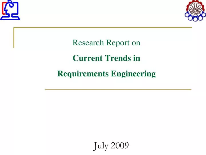 research report on current trends in requirements engineering