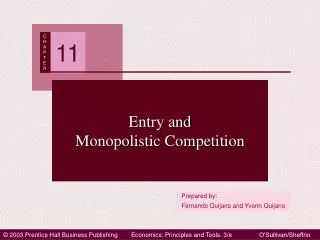 Entry and Monopolistic Competition