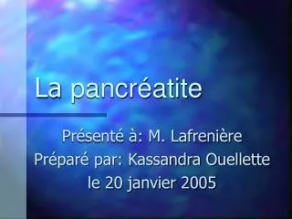 la pancr atite
